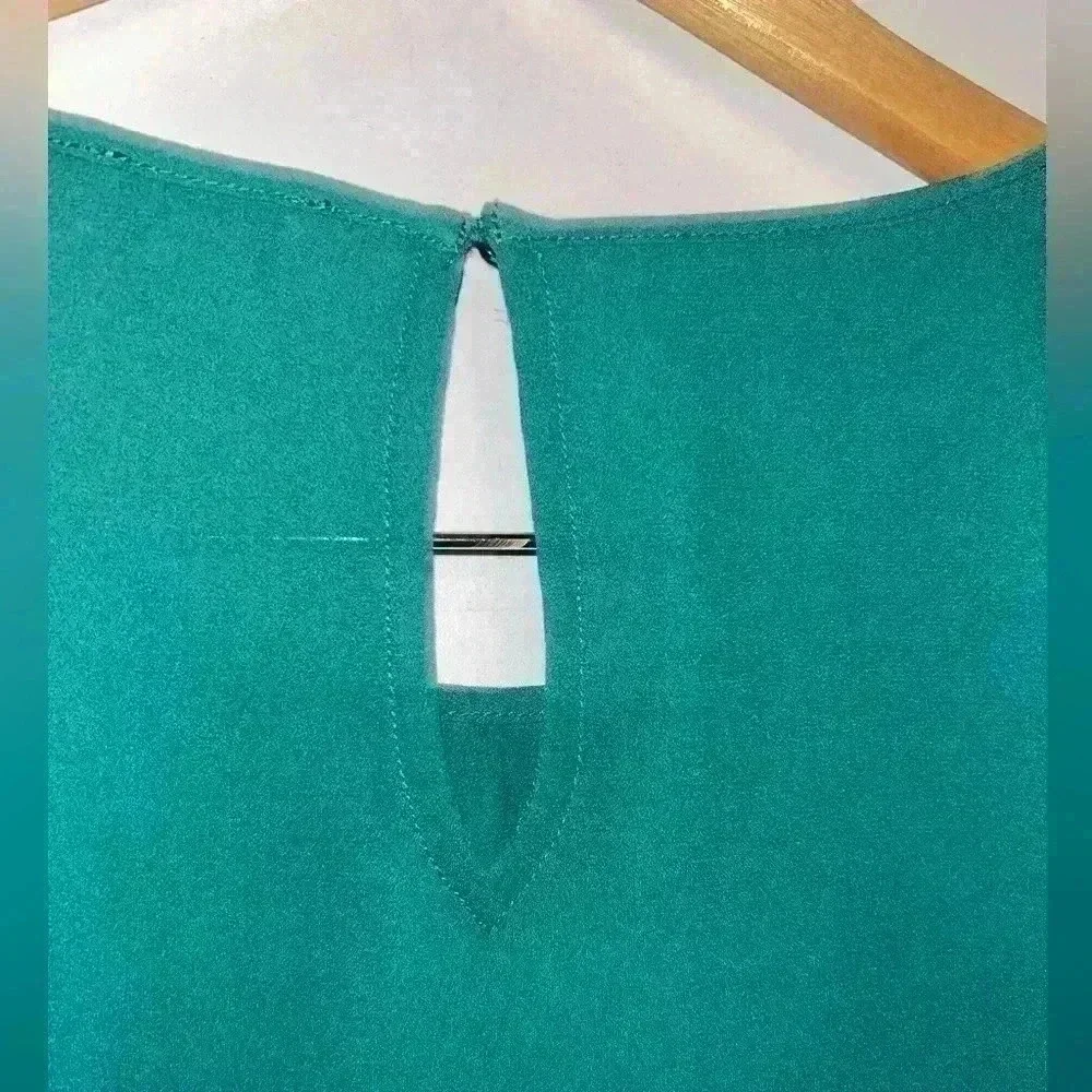 J crew pleated sleeve top academic green